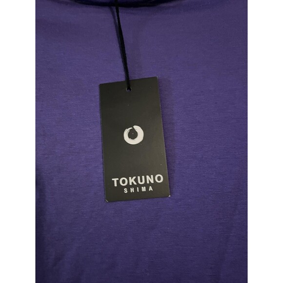 Tokuno Shima Napoli Shirt Mens XL Purple Made in Italy Graphic Hearts Tee Cotton - Picture 7 of 10